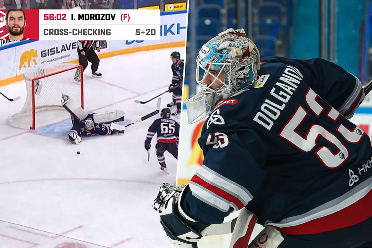 Сэйв года от вратаря «Нефтехимика»: отразил шайбу в сумасшедшей позе